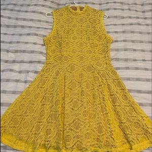 Yellow lace dress
